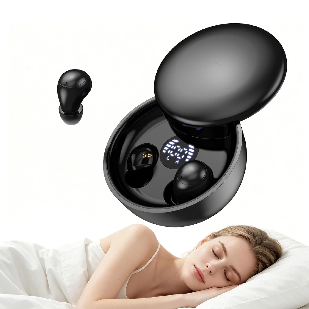 Sleep Mask Headphones Bluetooth - Earbud Mini Tak Terlihat Headphone Tidur