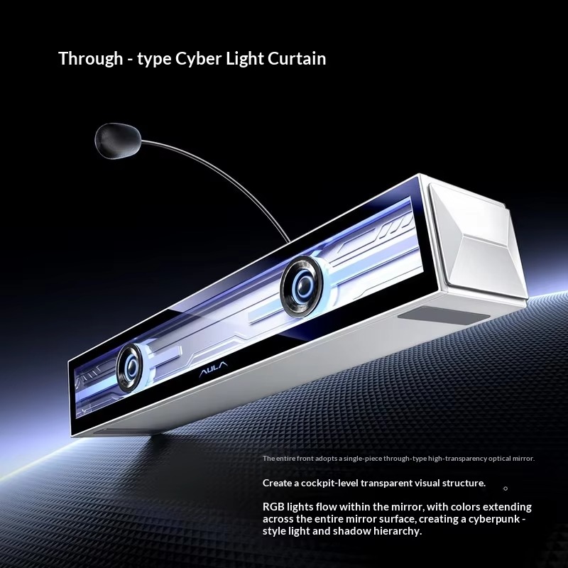 Speaker Gaming AULA GS8, Sound - Rgb Computer Soundbar For Pc ulasan dan harga