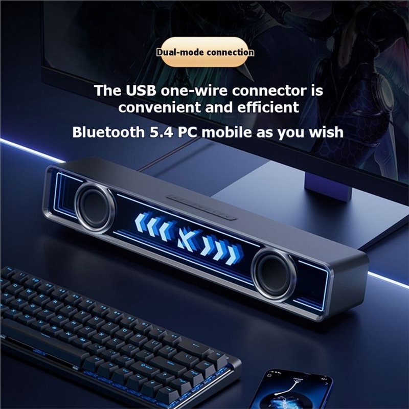 Speaker Komputer Desktop ABJF, - Rgb Computer Soundbar For Pc ulasan dan harga